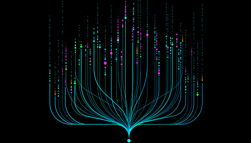 graphic of lines and dots