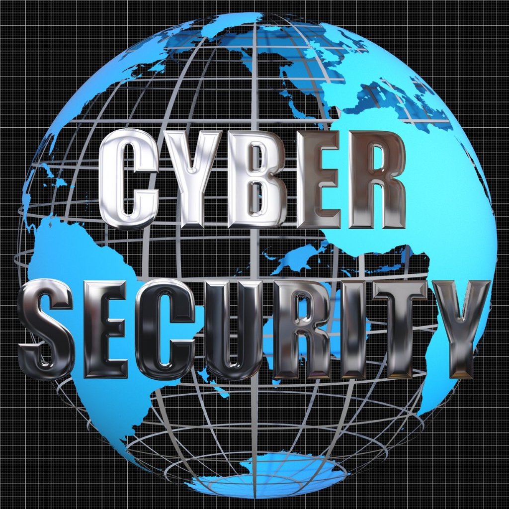 Illustration of a globe overlayed with Cyber Security.