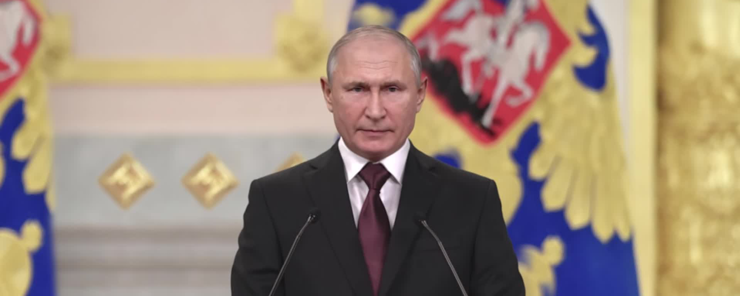 Figure 2. Deepfake of Vladimir Putin Warning Americans on Election Interference and Increasing Political Divide (Source: RepresentUs/Wikimedia Commons).