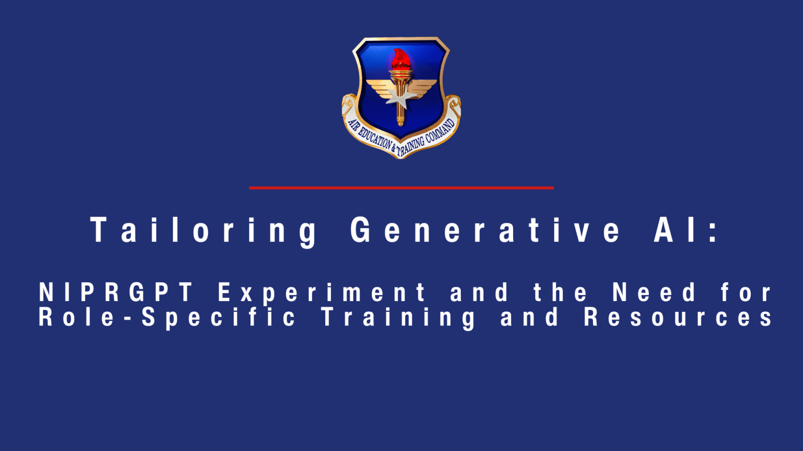 The Air Force is driving adoption of generative artificial intelligence (AI) through tailored, role-based training to empower Airmen and Guardians to work more efficiently and effectively. The effort, spearheaded by the Air Force Research Laboratory (AFRL), focuses on equipping personnel with the knowledge and skills to use generative AI tools responsibly and ethically across a range of mission-critical functions. (U.S. Air Force graphic)