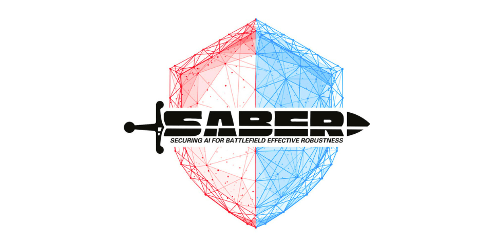Securing Artificial Intelligence for Battlefield Effective Robustness (SABER) shield logo
