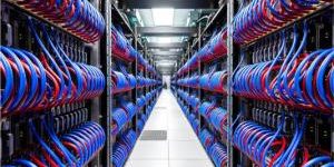 Spanning eight rows and occupying the space of two professional basketball courts, Aurora is one of the largest supercomputer installations to date. (Image by Argonne National Laboratory.)