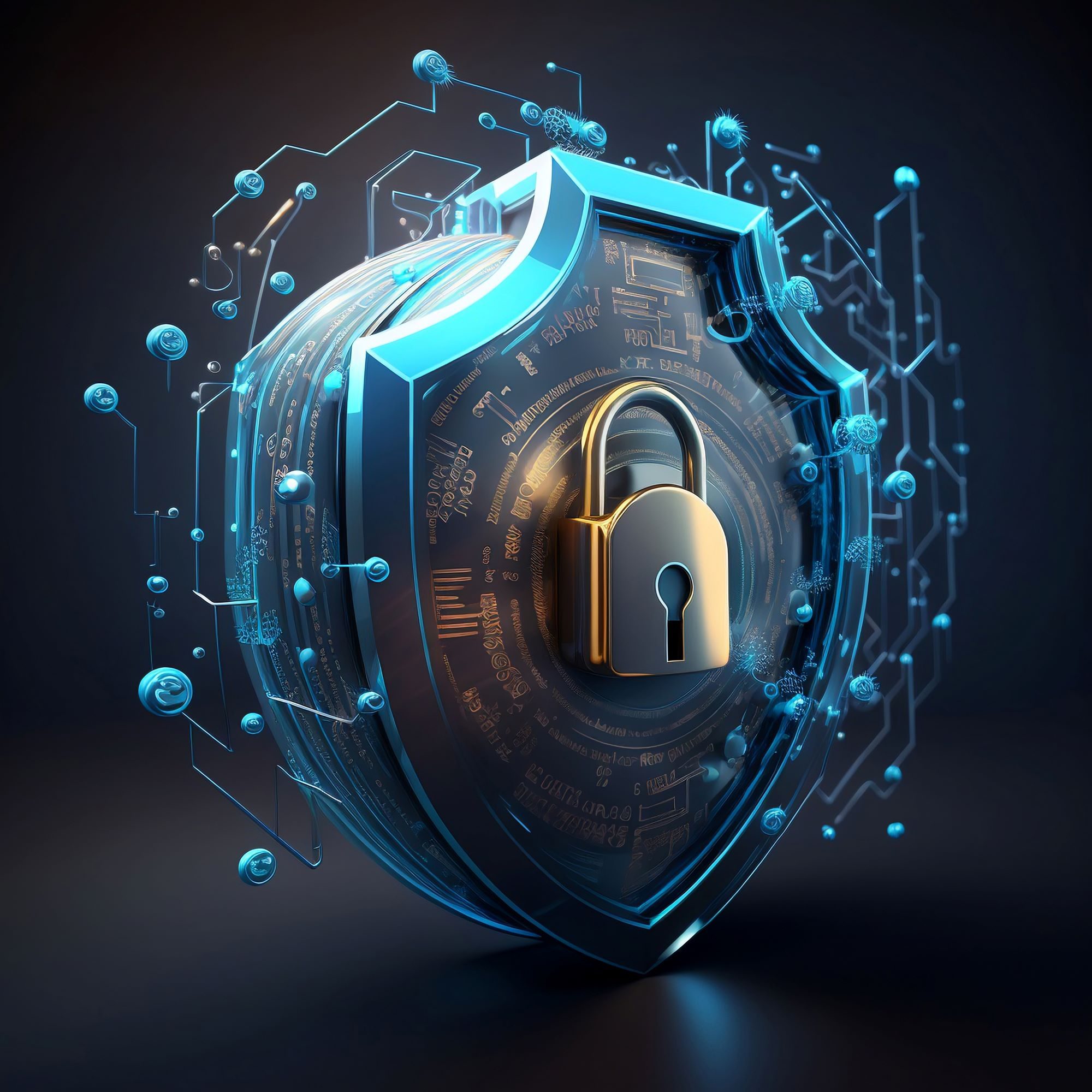 3d-internet-secuirty-badge-with-lock
