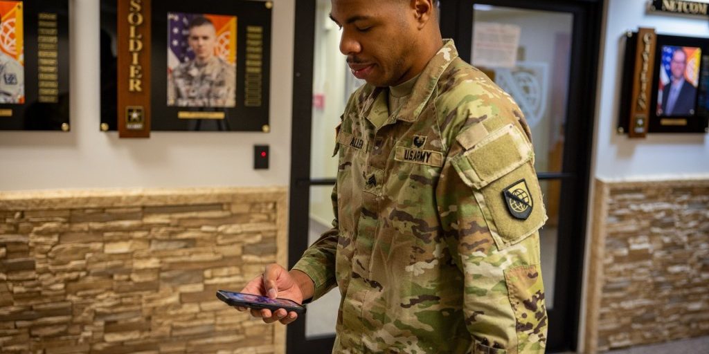 Army implements enhanced security measures for Army Data. SGT Allen securely accesses the Army network through newly employed NETCOM methods. By embracing more secure access alternatives, the Army aims to safeguard critical information and maintain operational effectiveness (U.S. Army photo by Gabriel Archer).